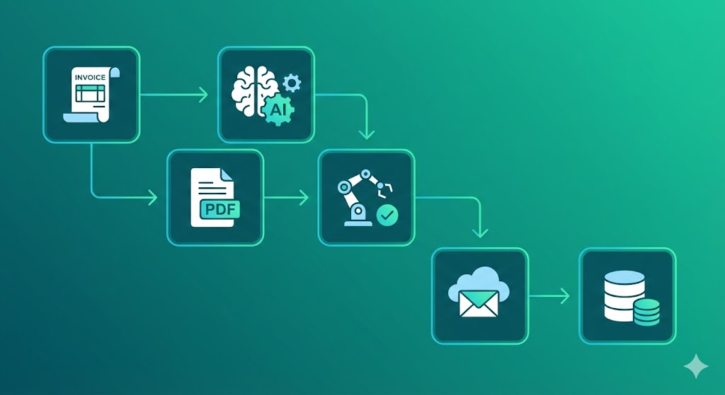 士業向け請求書自動化フロー図